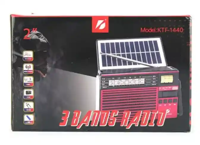 Radio Altavoz Solar Recargable Estilo Vintage Portátil