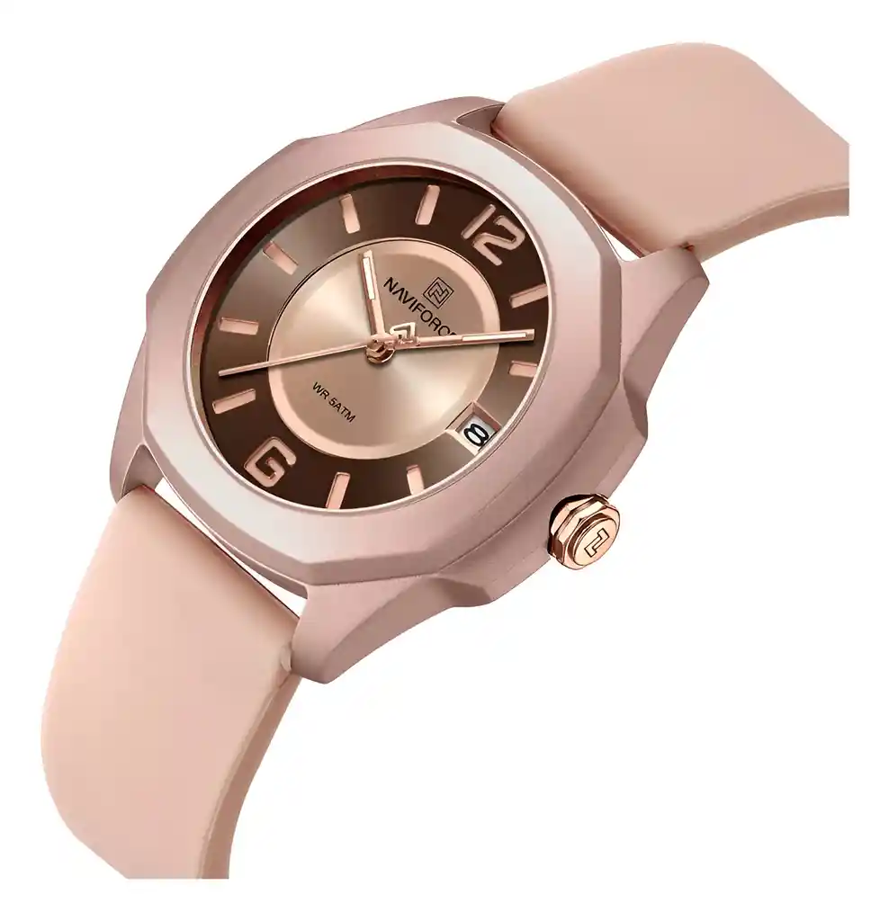 Reloj Naviforce Sport Nf7107 Mujer Goma + Estuche