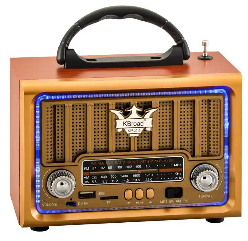 Radio Retro De Banda Completa Altavoz Bluetooth Portátil