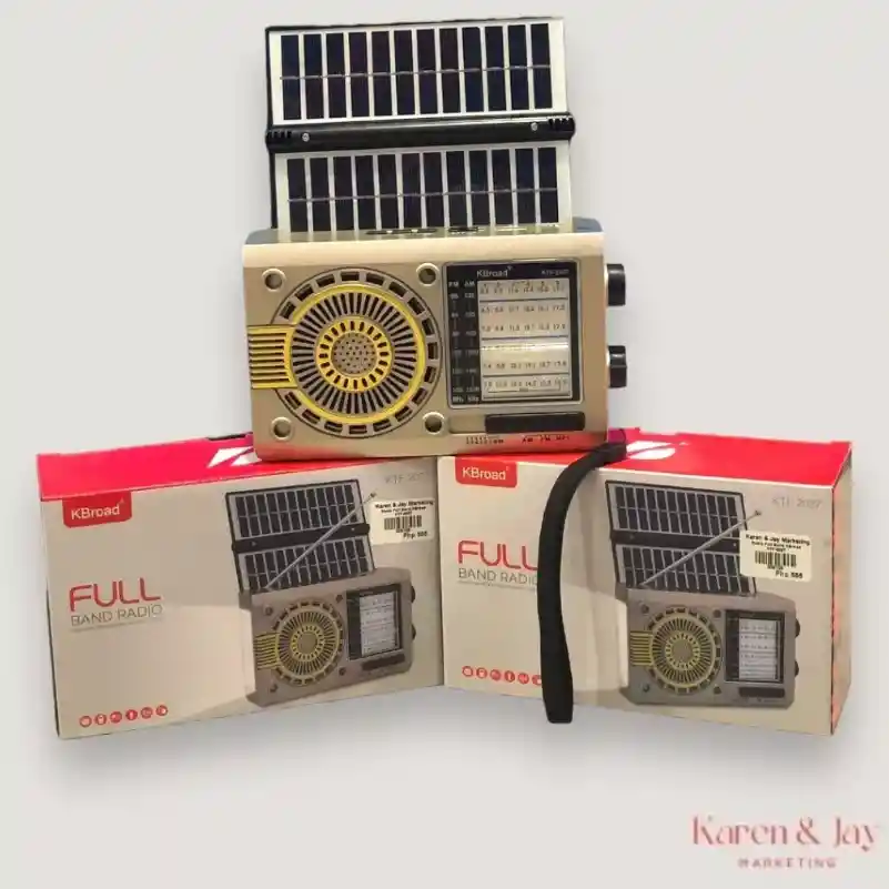 Radio Full Bandas Bluetooth Energía Solar Linterna