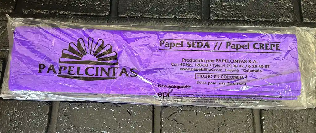 Papel Crepe Pliego Morado Unidad