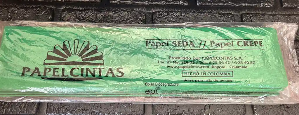 Papel Crepe Pliego Verde Oscuro Unidad