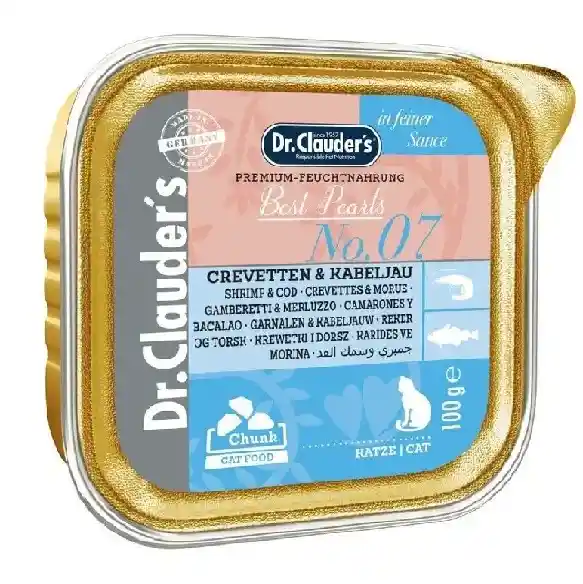 Bandeja Dr. Clauder's Gato Crevetten Kabeljau 100gr