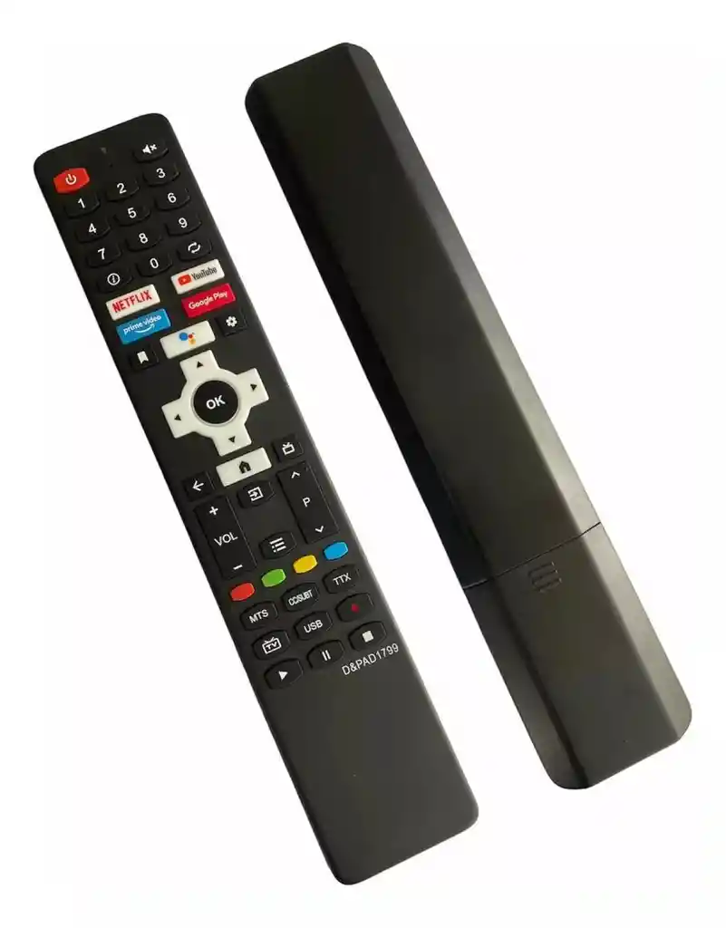 Control Remoto Compatible Con Smart Tv Challenger, Olimpo, Con Comando De Voz , Ad1799v – Repuesto, Reemplazo