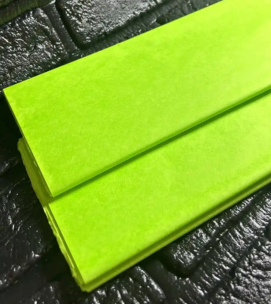 Papel Seda O Papelillo Verde Manzana X25 Pliegos