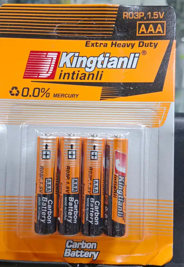 Baterias Pila Aaa 1.5v De Carbón Kingtianli Pack X 4 Unidades