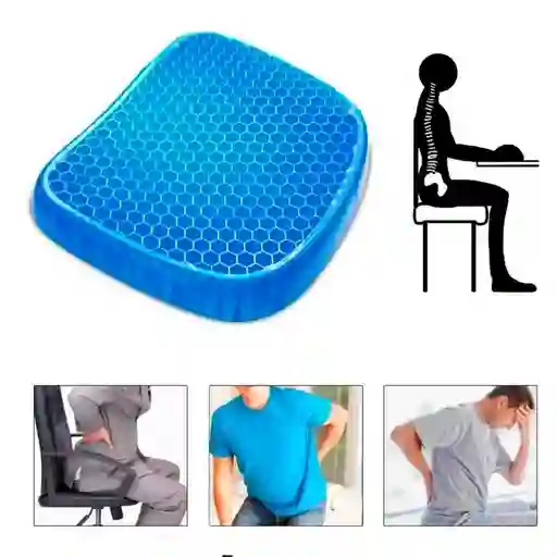 Cojin Gel Silla Ergonomico Panal Comodo Asiento Flexible