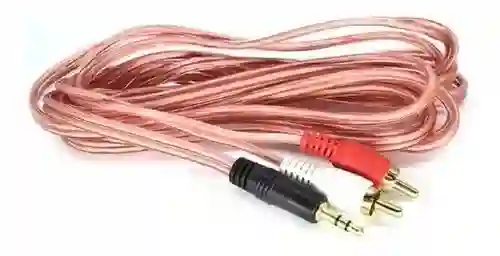 Cable Audio Rca 2x1 De 3.5mm A Audio Rca 1.5mts Desoxigenado