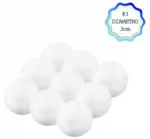 Paquete X 10 Bolas De Icopor # 3
