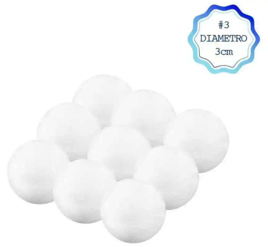 Paquete X 10 Bolas De Icopor # 3