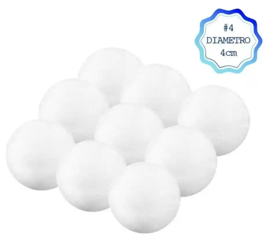 Paquete X 10 Bolas De Icopor # 4