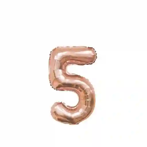 Globo Metalizado Numero 5 Rosa "32"
