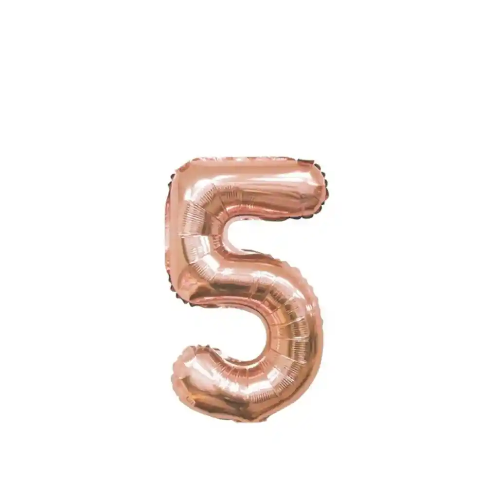 Globo Metalizado Numero 5 Rosa "32"