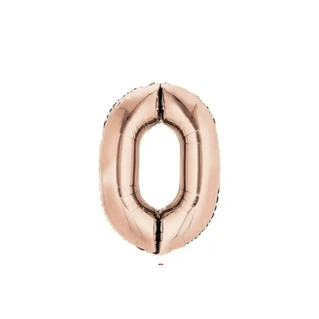 Globo Metalizado Numero 0 Oro Rosa "16"