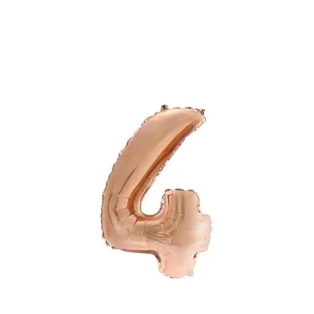 Globo Metalizado Numero 4 Rosa "32"