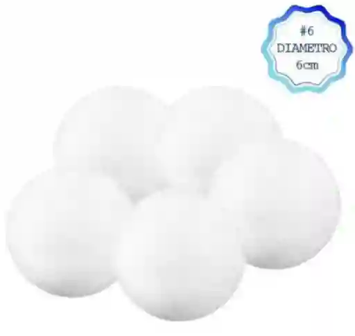 Paquete X 10 Bolas De Icopor # 6