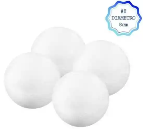 Paquete X 10 Bolas De Icopor # 8