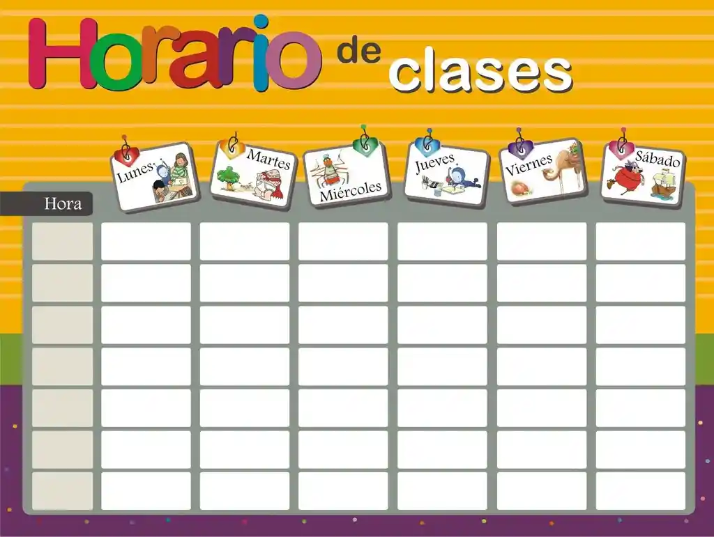 Horario De Clases Laminas