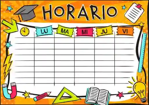 Horario De Clases Laminas
