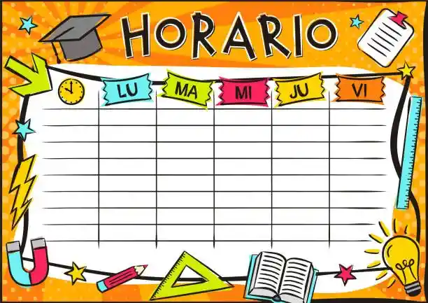 Horario De Clases Laminas