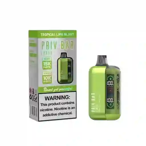 Vaporizador Priv Bar 15.000 Puffs Tropical Lime Blast