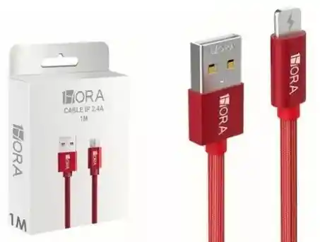 1hora Cable Ip 2.4a 1m Rojo Cab250