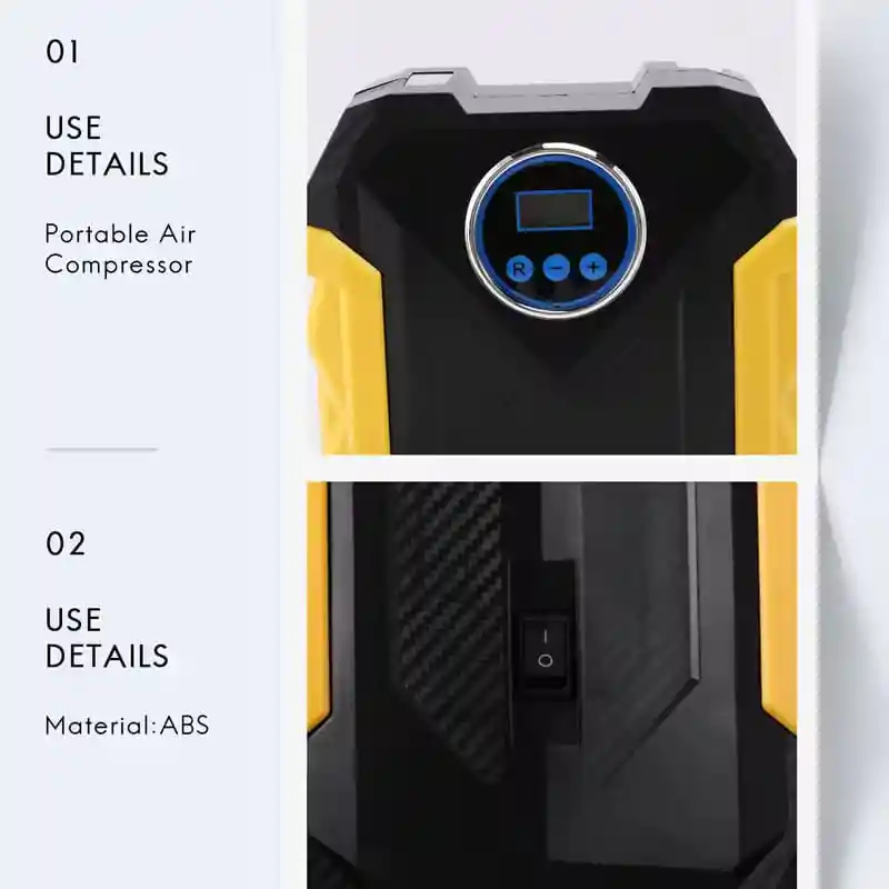 Compresor De Aire Digital Para Auto Bomba Infladora Portátil