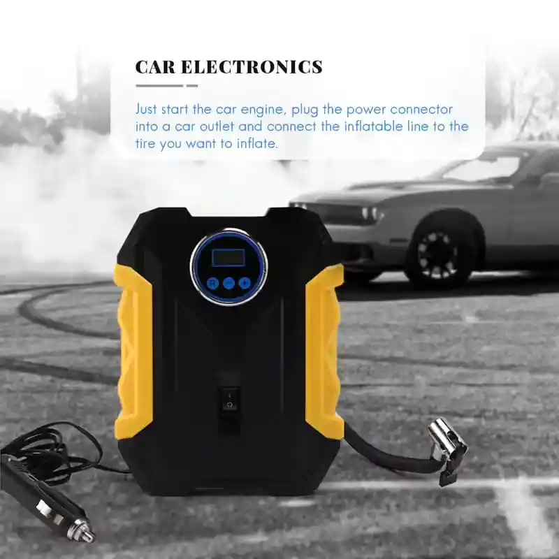 Compresor De Aire Digital Para Auto Bomba Infladora Portátil