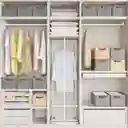 Organizador De Ropa Plegable Organiza Closet Caja Almacenamiento Gris