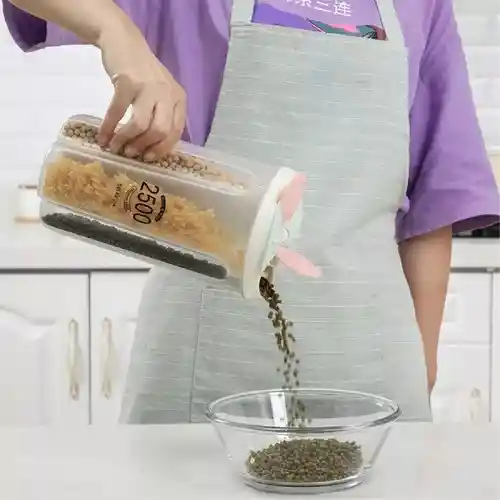 Contenedor Dispensador Granos Cereales Dividido X4 Puestos
