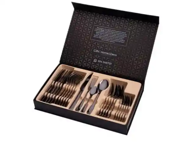 Juego De Cubiertos Set De 24 Piezas Acero Inoxidable