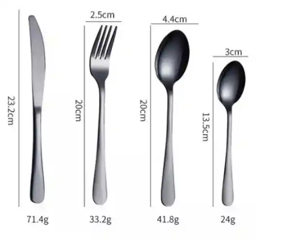 Juego De Cubiertos Set De 24 Piezas Acero Inoxidable