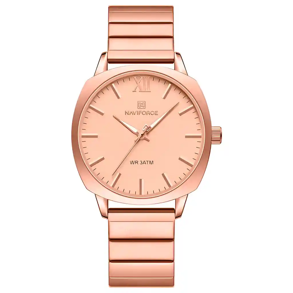 Reloj Naviforce Casual Nf5044 Mujer Acero + Estuche