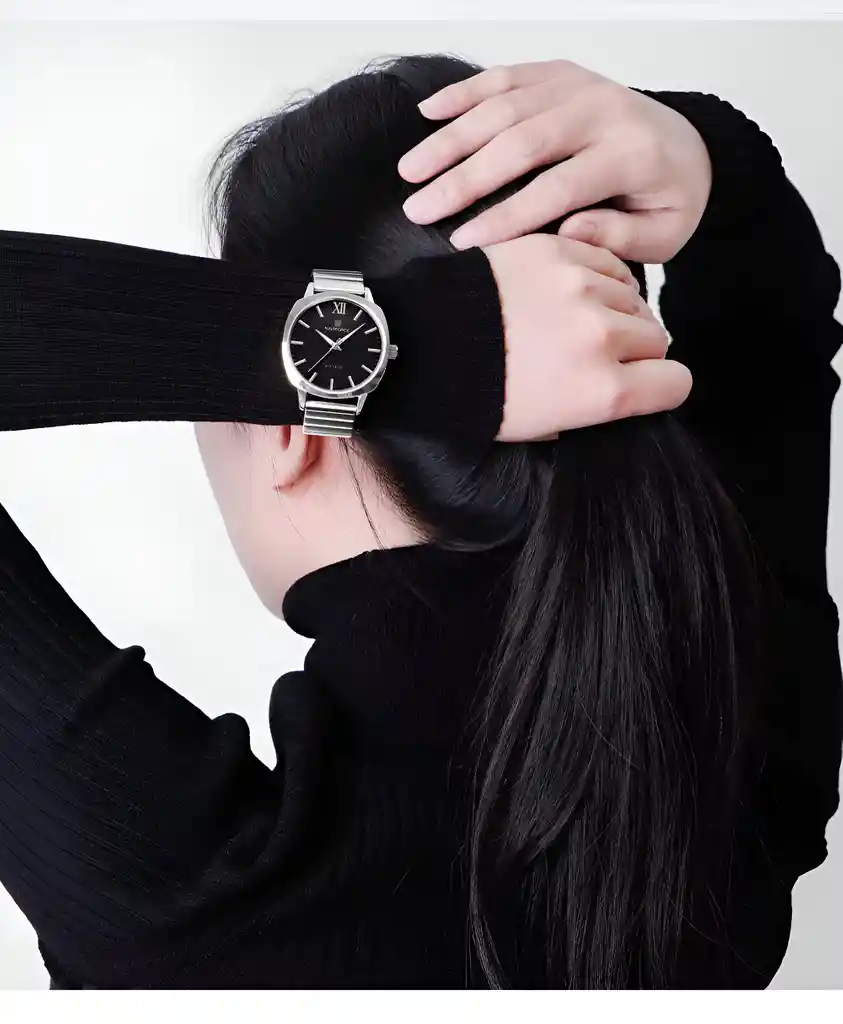 Reloj Naviforce Casual Nf5044 Mujer Acero + Estuche