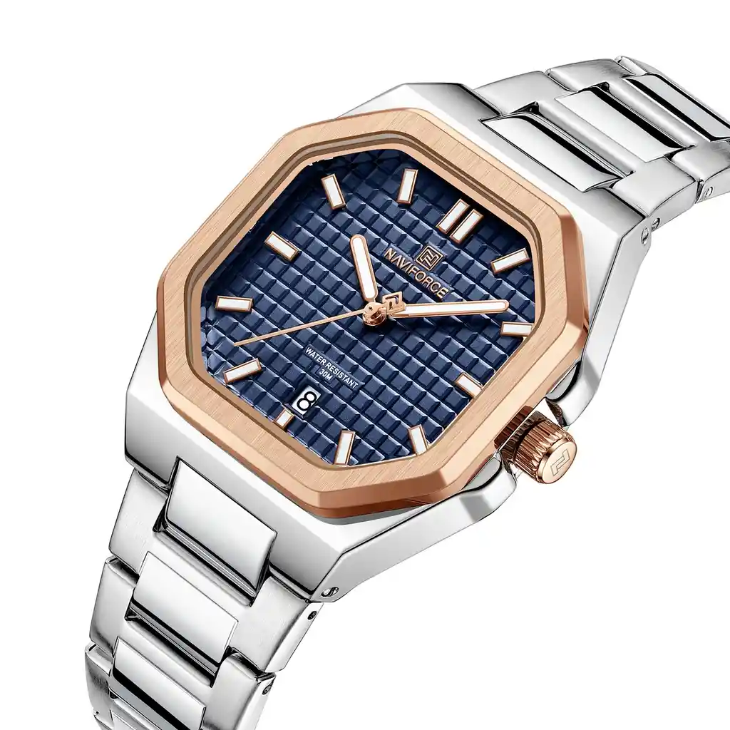 Reloj Naviforce Casual Nf5053 Mujer Acero + Estuche