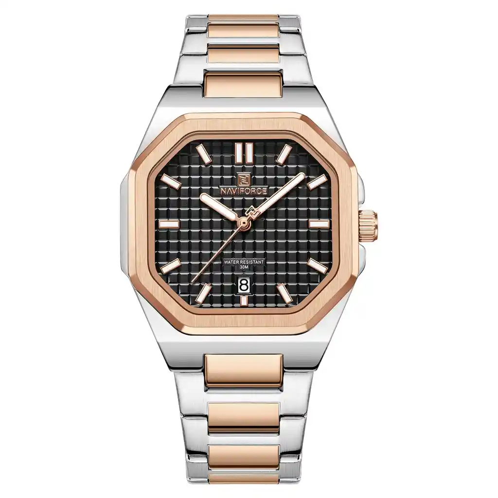 Reloj Naviforce Casual Nf5053 Mujer Acero + Estuche