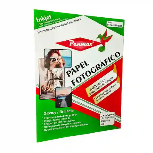 Papel Fotografico Adhesivo 135 G/m X50 Hojas A4