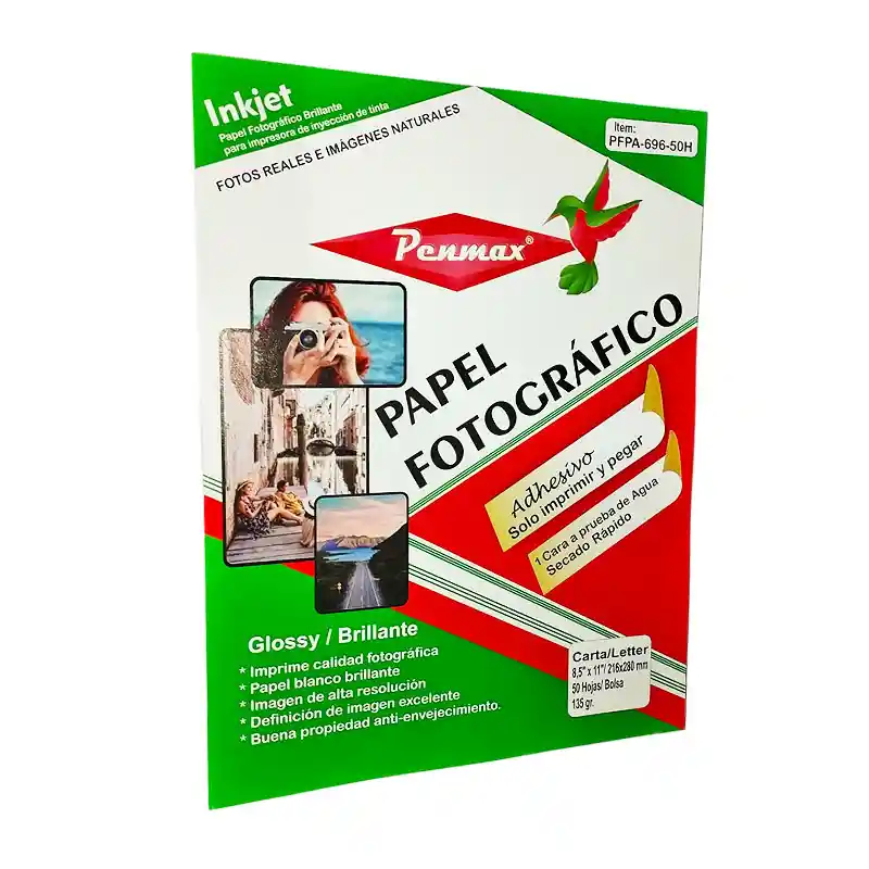 Papel Fotografico Adhesivo 135 G/m X50 Hojas A4