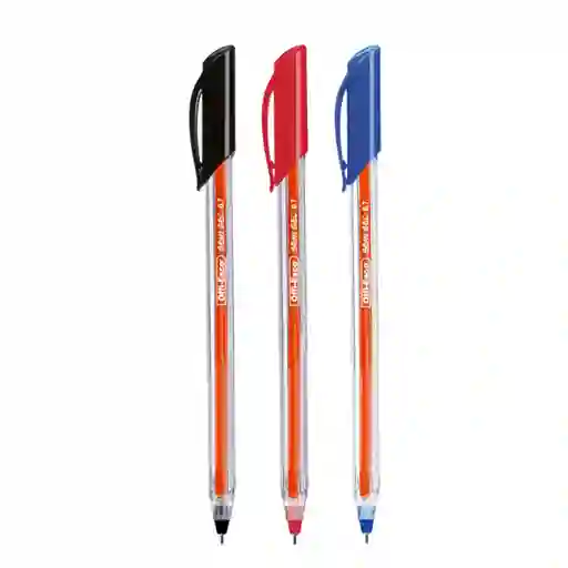 Boligrafo Semi Gel Trazo Fino X 3 Unidades Negro, Azul Y Rojo Offi Esco Oe-076f