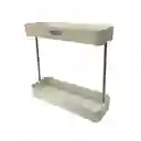 Organizador Estante De 2 Niveles Multiusos De Base Rectangular