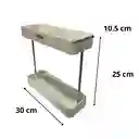 Organizador Estante De 2 Niveles Multiusos De Base Rectangular