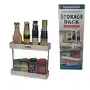 Organizador Estante De 2 Niveles Multiusos De Base Rectangular