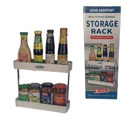 Organizador Estante De 2 Niveles Multiusos De Base Rectangular