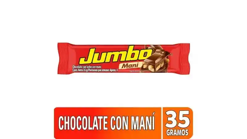 Chocolatina Jumbo Maní X 35 Gr.