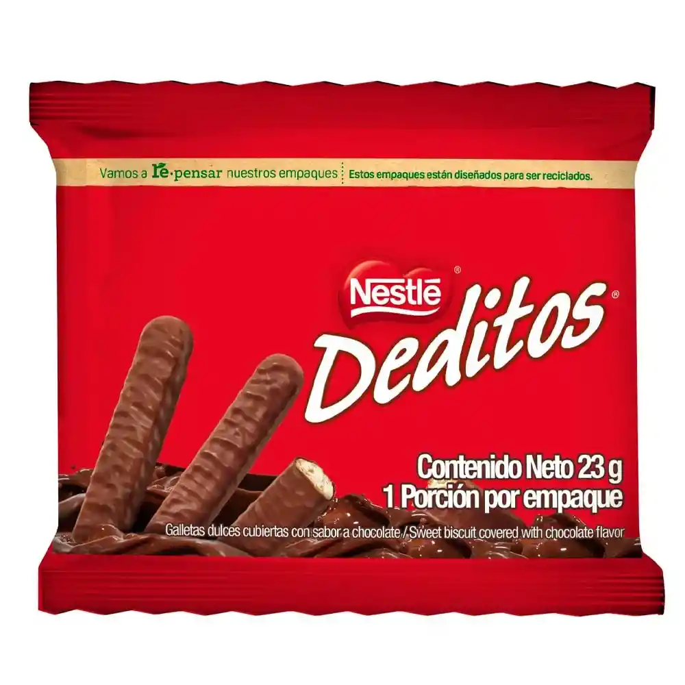 Galletas Dulces Nestlé Deditos Sabor A Chocolate X 23g