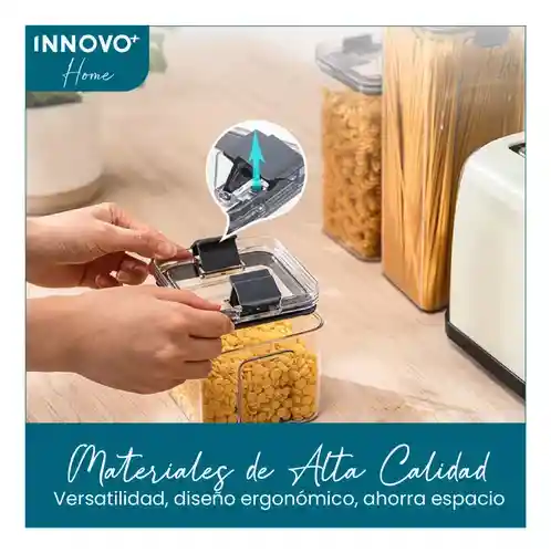 Recipientes Herméticos 6 Piezas Irrompibles Premium Organizadores De Cocina Alimentos Innovo