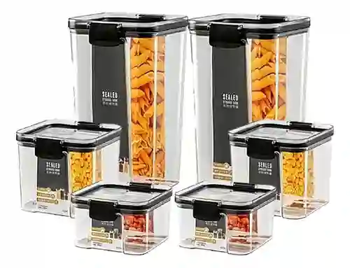 Recipientes Herméticos 6 Piezas Irrompibles Premium Organizadores De Cocina Alimentos Innovo