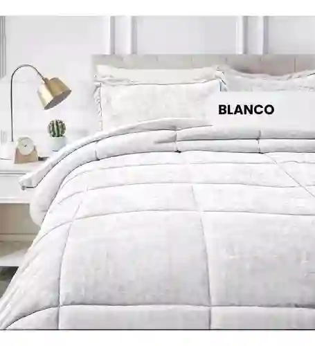 Cubrelecho Plumón Térmico Doble Cara Con Funda De Almohadas Para Cama Doble Inn Home