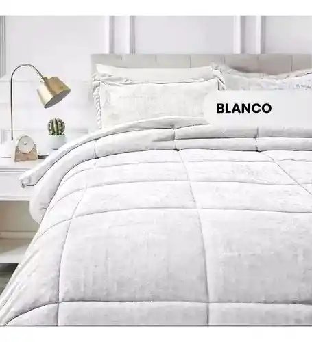 Cubrelecho Plumón Térmico Doble Cara Con Funda De Almohadas Para Cama Doble Inn Home