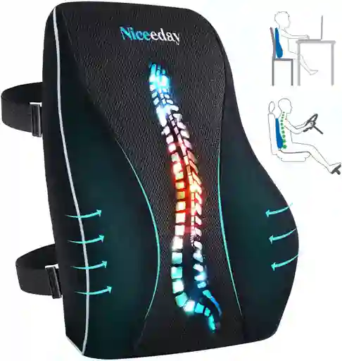 Cojin Corrector Postura Apoyo Lumbar Sillas Alivio Espalda